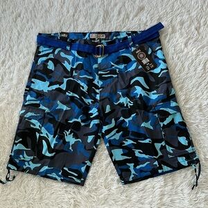 Noiz Premium jeans Men’s Blue Camouflaged Shorts size 48